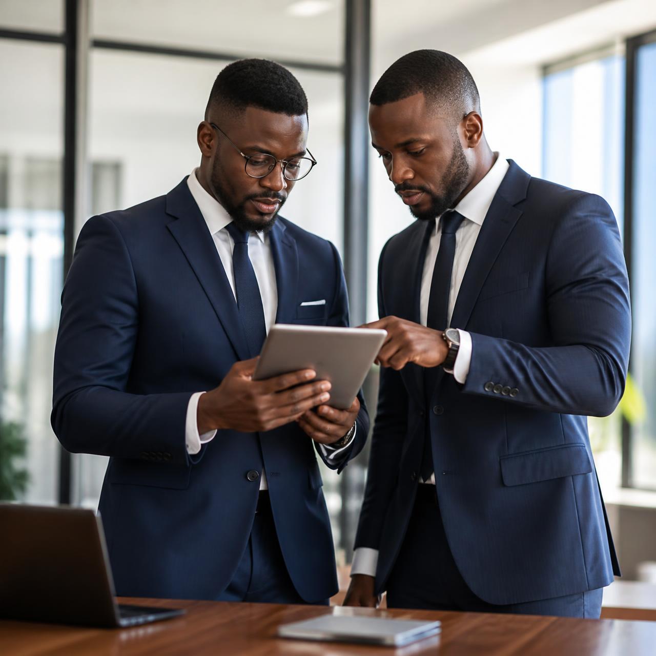 Shield Consulting advisors reviewing a client business plan